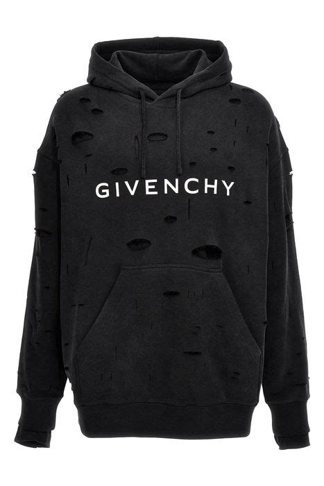 givenchy allover hoodie|Givenchy hoodie with holes.